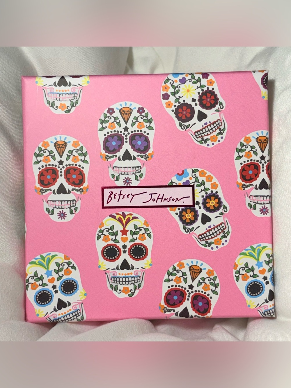 Betsey Johnson Multicolor Sugar Skull Day Of The Dead Brooch NWT - Picture 4 of 4